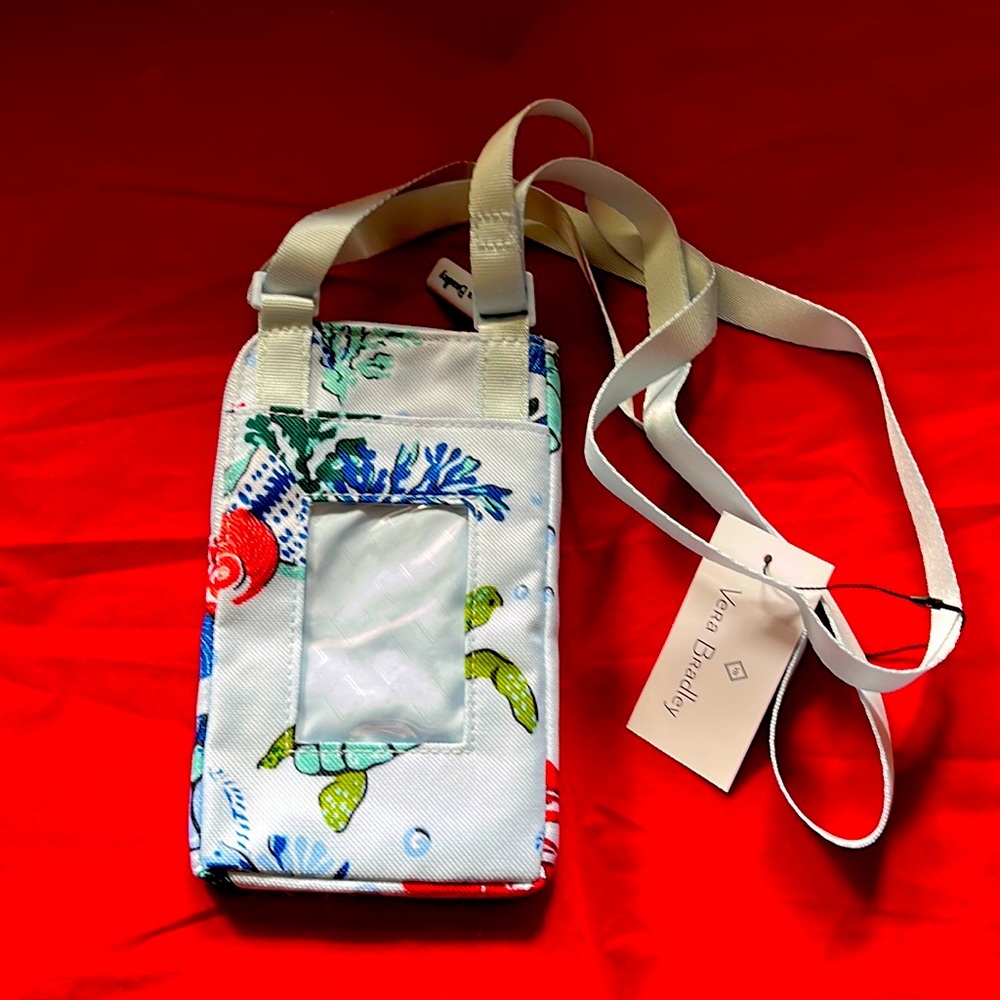Vera Bradley Lighten Up RFID Cellphone Crossbody Anchos Aweigh